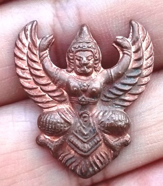 **วัดใจ**พญาครุฑมหาลาภ หลัง ร.๕ พระอาจารย์วราห์ วัดโพธิทอง กะไหล่ทอง**ตอกโค้ด สวยๆ