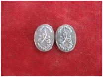 K1646 ปรกมะขาม เนื้อเงินลงยา หลวงปู่คร่ำ 2 องค์ ไม่มีกล่อง