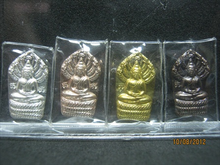 K1669   4องค์...4เนื้อ...พระนาคปรก หลวงพ่อทองดำ วัดท่าทอง เนื้อเงิน,นวะ,ฝาบาตร,ทองแดง อุตรดิตถ์ ..ปี