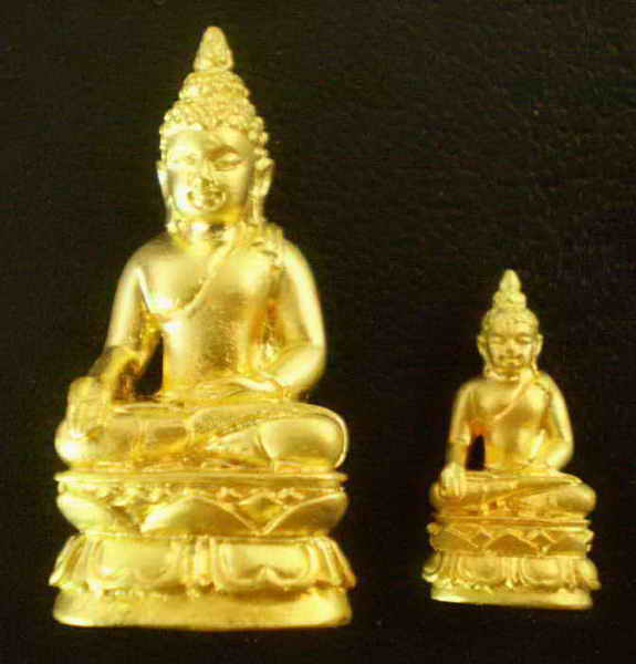 K2210พระกริ่ง พระชัยวัฒน์ ไพรีพินาศ วัดบวรนิเวศ ชุบทอง กล่องกัมมะหยี่ สมเด็จพระสังราชปลุกเศก