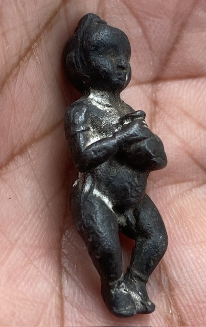 กุมารทองหลวงพ่อกวย ปี21 เนื้อตะกั่วเก่าอาบทองแดง