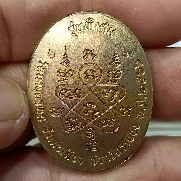 วัดสร้าง เหรียญหลังเต่า รุ่นพิเศษ 89 หลวงพ่อรวย วัดมาบตะพุด จ.ระยอง ปี 2566 เนื้อมหาชนวน