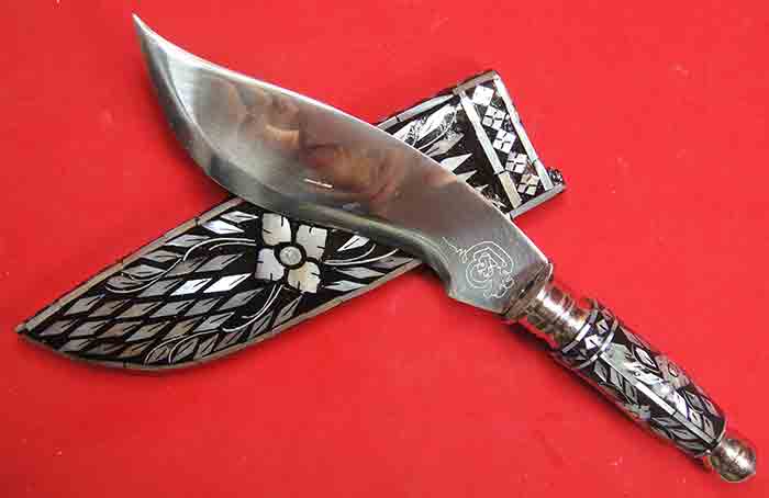 มีดหมอเหล็กน้ำพี้ขนาด 5 นิ้ว(ฝักด้าม 10 นิ้ว)ใบมีดแสตนเลส จารยันต์พุทธซ้อนและอักขระ นะ โม พุท ธา