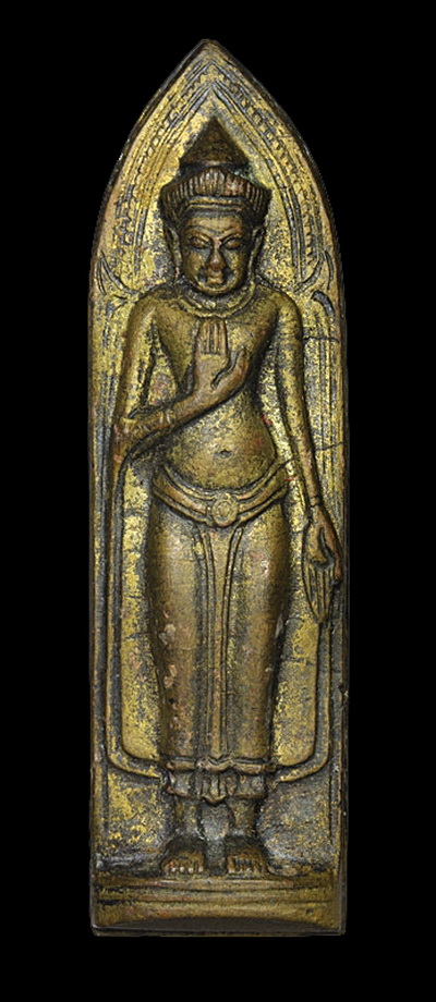 พระร่วงหลังรางปืน เนื้อทองแดง ปี 2512 วัดพระสิงห์ จ.เชียงใหม่ +บัตร