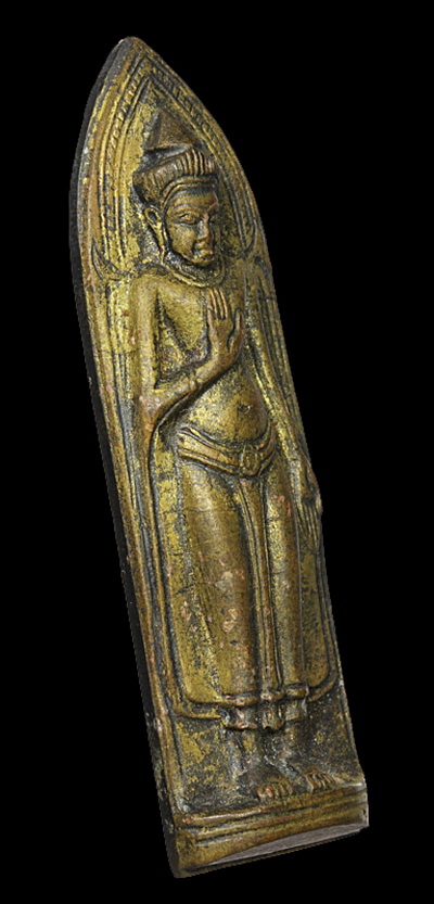 พระร่วงหลังรางปืน เนื้อทองแดง ปี 2512 วัดพระสิงห์ จ.เชียงใหม่ +บัตร