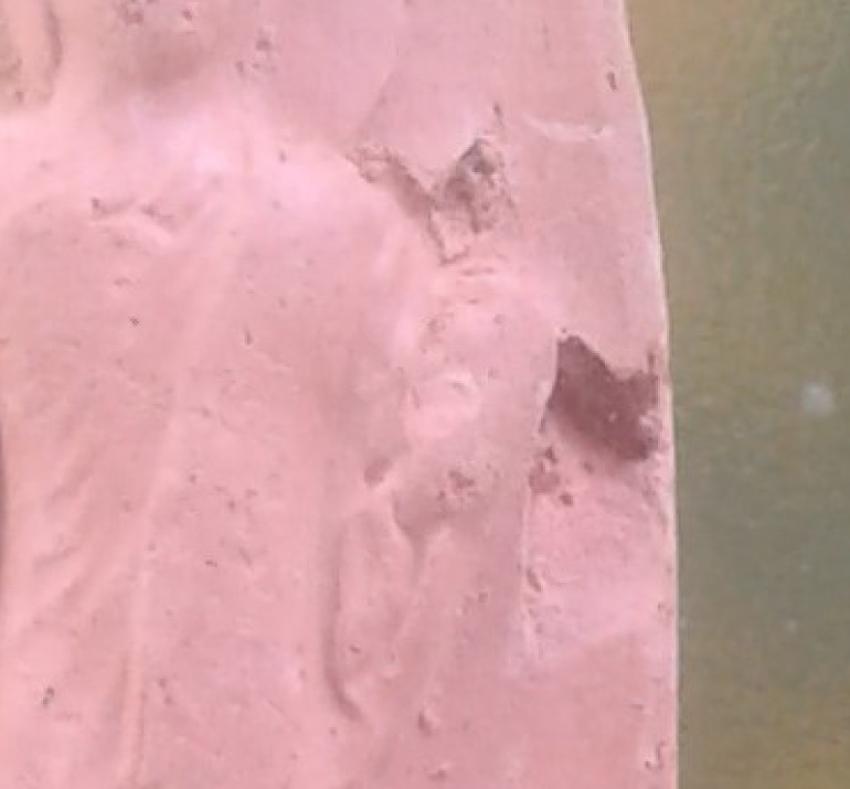 พระลีลา 25 พุทธศตวรรษ (เนื้อดิน สีพิกุล) ปี 2500