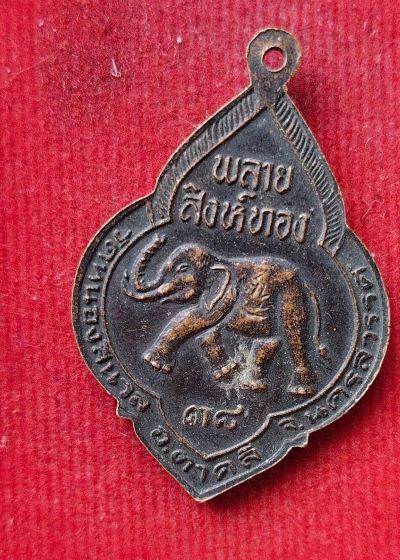 เหรียญหลวงพ่อรุ่ง วัดหนองสีนวล หลังพลายสิงห์ทอง ปี38