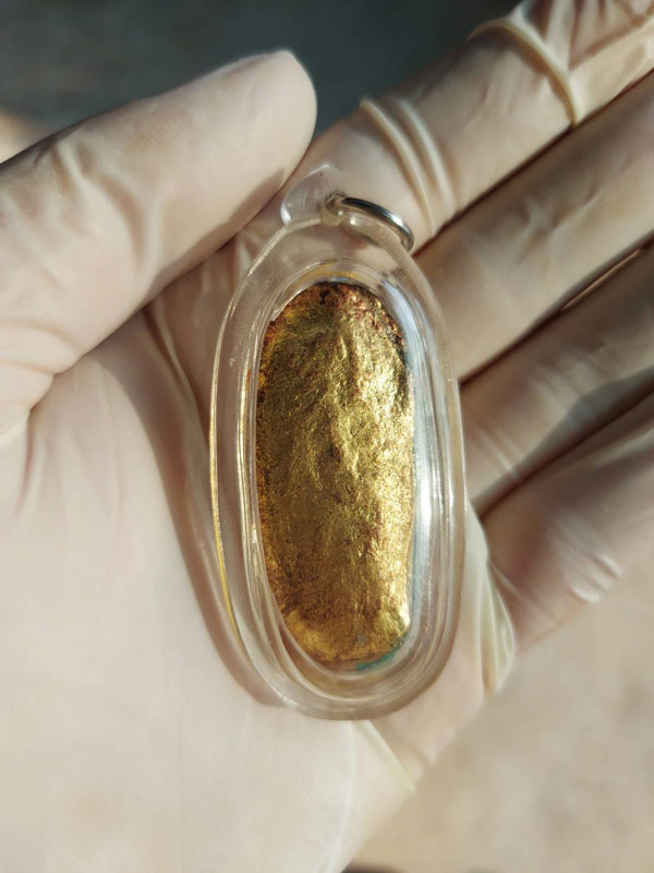 พระลีลาเม็ดขนุน ทุ่งเศรษฐี หลวงพ่อกวย สร้างไว้ วัดซับลำใย หลวงปู่หมุนเสก ปิดทองเดิม