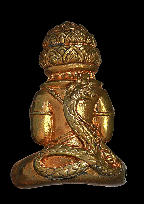 พระปิดตาพังพะกาฬ รุ่นเหนือการเวลา ปี2559 เนื้อกะไหล่ทอง วัดพระมหาธาตุ No. 69 จ.นครศรีธรรมราช 