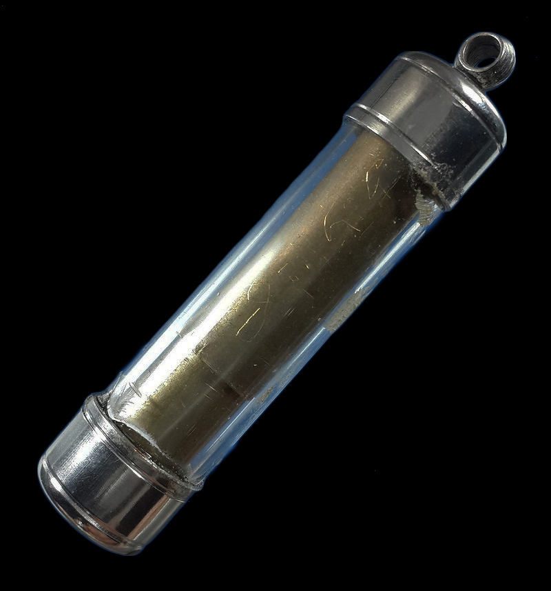 ตะกรุดลูกปืน มีจารรอบ 