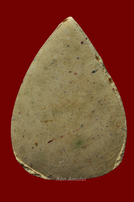 พระกลีบบัวเนื้อผงพุทธคุณ หลวงปู่บัว ถามโก วัดศรีบุรพาราม พศ.2534