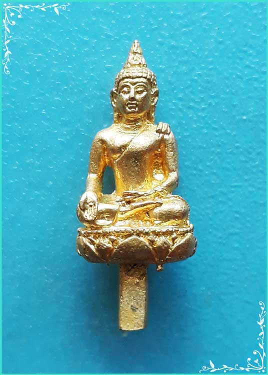 ..ลพ.เขียน วัดกะทิง จร. พระยอดธง ไพรีพินาศ กะไหลทอง พิมพ์จิ๋ว..