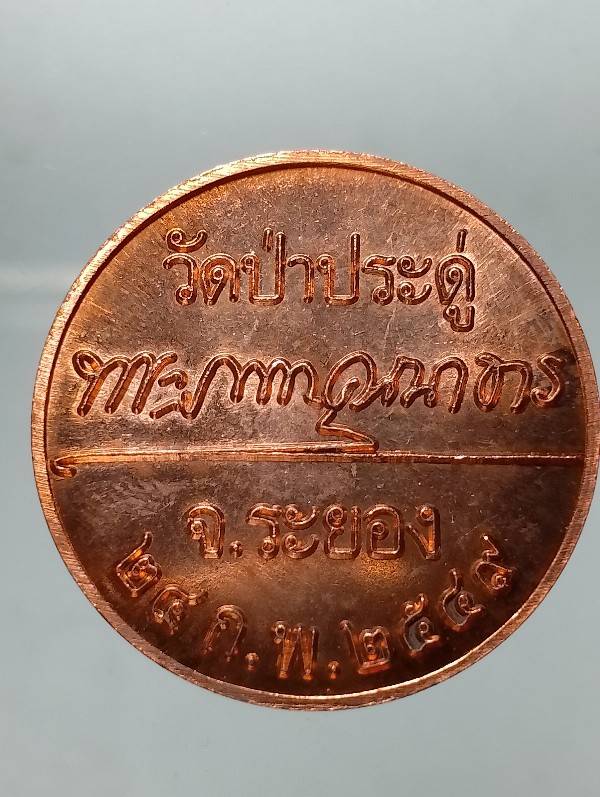 เหรียญหลวงพ่ออภัย วัดป่าประดู่ จ. ระยอง  + กล่อง 