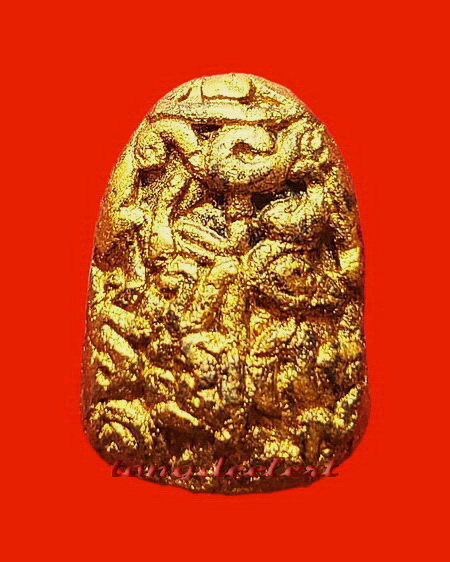 พระปิดตาทาบรอนซ์ทอง หลวงพ่อนารถ วัดศรีโลหะราษฏร์บำรุง จ.กาญจนบุรี สวยมากค่ะ