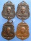 4 เหรียญ เหรียญพระครูยงค์ วัดบุคคโล กรุงเทพฯ