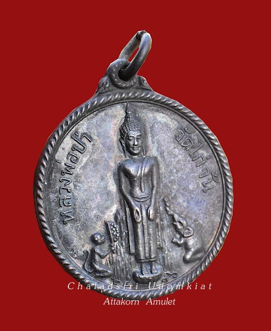 เหรียญหลวงพ่อป่าเลไลย์ ออกวัดไก่จ้น หลังพระนอน วัดสะตือ จ.อยุธยา ปี ๒๕๑๖