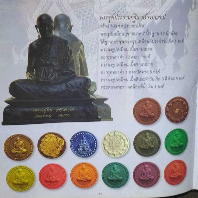 ผงรูปเหมือน เนื้อชานหมากปัดทอง ตะกรุดทองคำ หลังราหู หลวงปู่ทิม วัดพระขาว อยุธยา