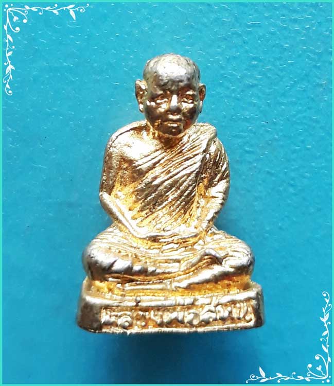 ..ลพ.สีทน วัดถ้ำผาปู่นิมิตร พระรูปหล่อ พิมพ์ลอยองค์.กะไหล่ทอง..