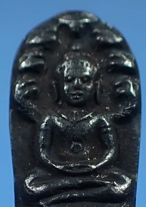 พระนาคปรกใบมะขาม รุ่นแรก ปี 2521 นวะโลหะกลับดำหายากที่สุด สภาพแชมป์ประเทศไทย+บัตรรับรองพระแท้*124