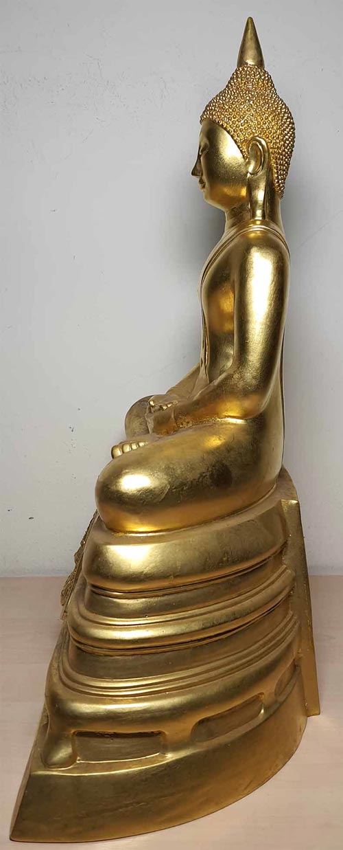 พระบูชาหลวงพ่อพระพุทธโสธร รุ่นแรกของการสร้างพระอุโบสถหลังใหม่ ปี ๒๕๓๓ ปิดทองคำแท้ สวยกริ๊บ*125