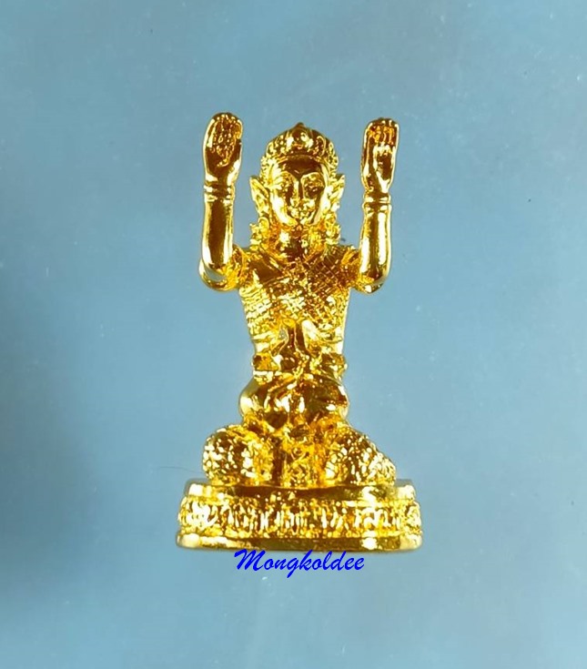 รูปหล่อพระแม่นางกวัก กวักมือซ้าย-ขวา รุ่นสร้างพระมหาเจดีย์ วัดนก กรุงเทพ ปี48