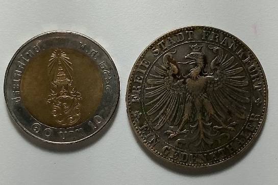 เหรียญเยอรมันนี 1863เหรียญที่ระลึก หัตกรรมของที่ระลึก รูปแบบบ้านอาคารตกแต่ง 