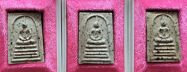 สมเด็จบางขุนพรหม วัดบางขุนพรหม ปี 2547 พิมพ์เส้นด้าย ทีเดียว 3 องค์