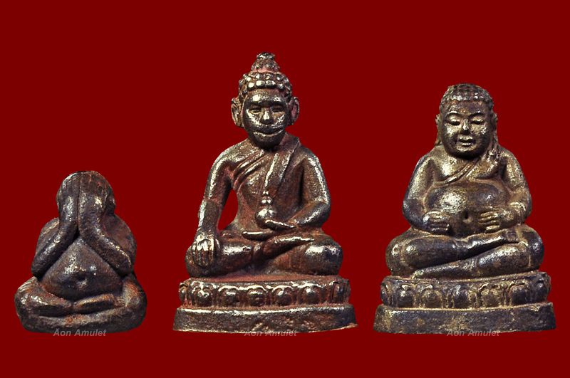 พระปิดตา + พระชัยวัฒน์ + พระสังกัจจายน์ รุ่น มหาโภคทรัพย์ หลวงพ่อนัส อโนมปัญโญ พ.ศ.2558 หมายเลข 1928