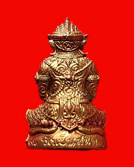 หนุมานอธิษฐานฤทธิ์ หลวงพ่อสนองชาติ วัดเย็นสนิทธรรมาราม เนื้อทองแดงนอก อุดมวลสารตะกรุดเงิน