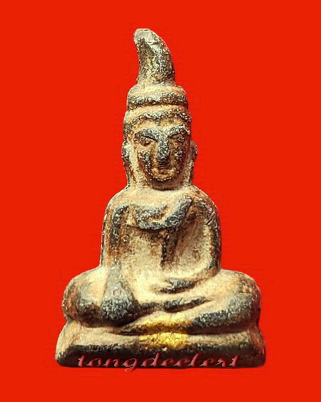 พระท่ากระดานวัดต้นลำไย จ.กาญจนบุรี เนื้อตะกั่วสนิมแดงกรุศรีสวัสดิ์แท้ ๆ พิมพ์เล็กค่ะ