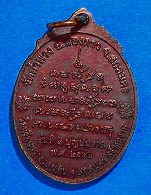 เหรียญ หลวงปู่หลอ นาถกโร (ศิษย์เอกพระอาจารย์วัน อุตตโม) รุ่นแรก ปี 2553 เนื้อทองแดง หายาก สวยแชมป์