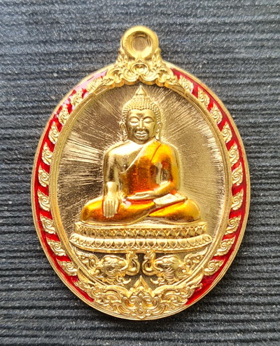 เหรียญหลวงพ่อสำเร็จศักดิ์สิทธิ์ รุ่นบันดาลทรัพย์ ๒๕๖๓..สัมฤทธิ์ลงยา ๒ เหรียญ..วัดหนองสะเดา จ.สระบุรี