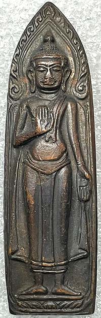 *พระร่วงยืนยุทธหัตถี วัดป่าเลไลยก์ สุพรรณบุรี ปี๒๕๑๓ ทองแดงรมดำ*