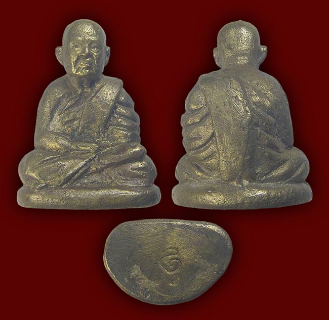 รูปหล่อรุ่นแรกเทดินไทย หลวงพ่อชอบ วัดจำปาวนาราม นครศรีธรรมราช ปี 2561