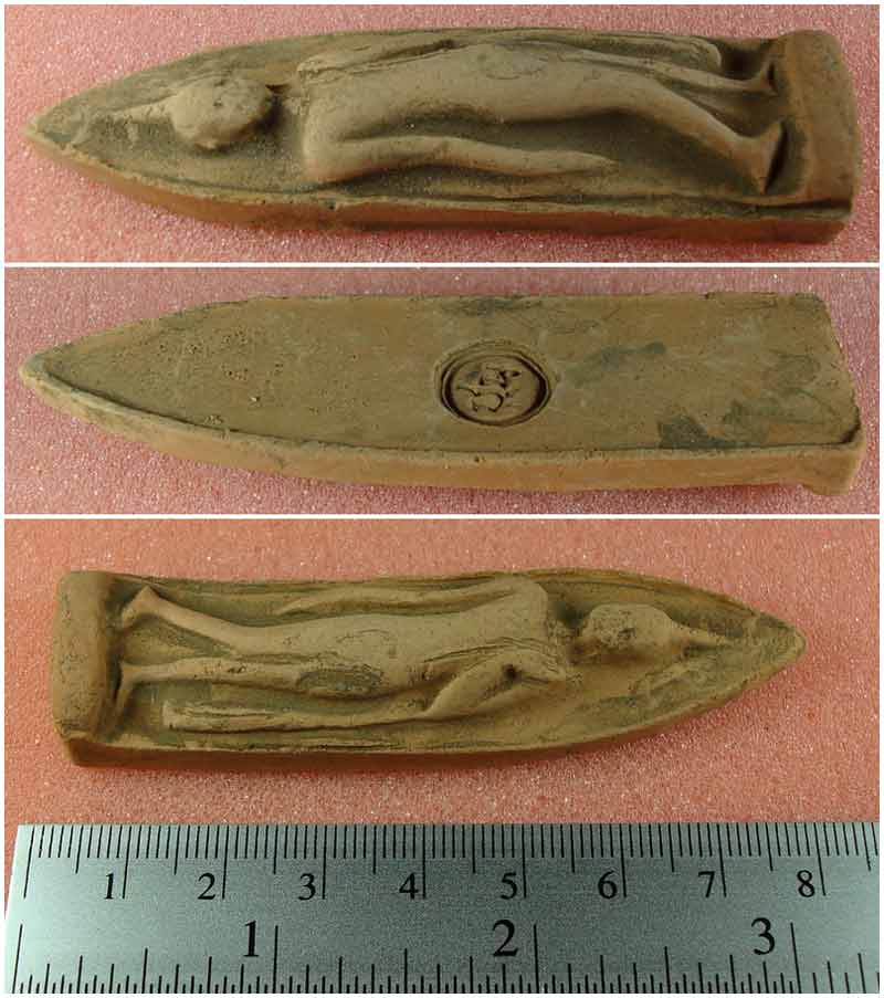 พระลีลาถ้ำหีบ เนื้อดินเผา หลวงพ่อชำนาญ วัดบางกุฎีทอง จ.ปทุมธานี