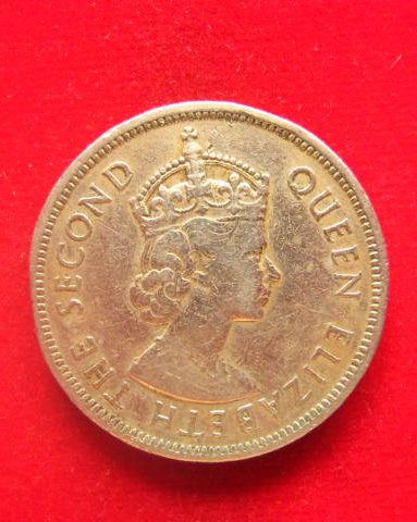 เหรียญฮ่องกง 1 ดอลลาร์ (ควีนอลิซาเบธ ที่สอง) ปี 1960 