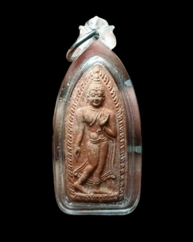 พระพิมพ์ลีลาทุ่งเศรษฐีเนื้อผงหลวงปู่แหวนฯออกวัดสัมพันธวงศ์ปี 2517