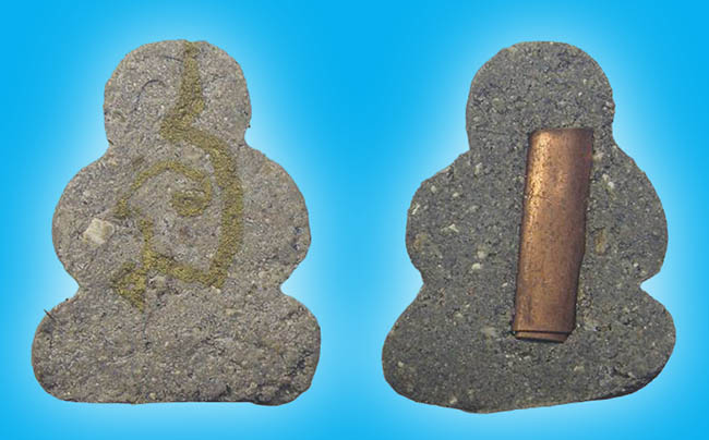 ปิดตาตุ๊กตา วัดผสมเนื้อเอง กดพิมพ์เองที่วัด หลวงพ่อวิรัช วัดดีบอน ราชบุรี 2 องค์