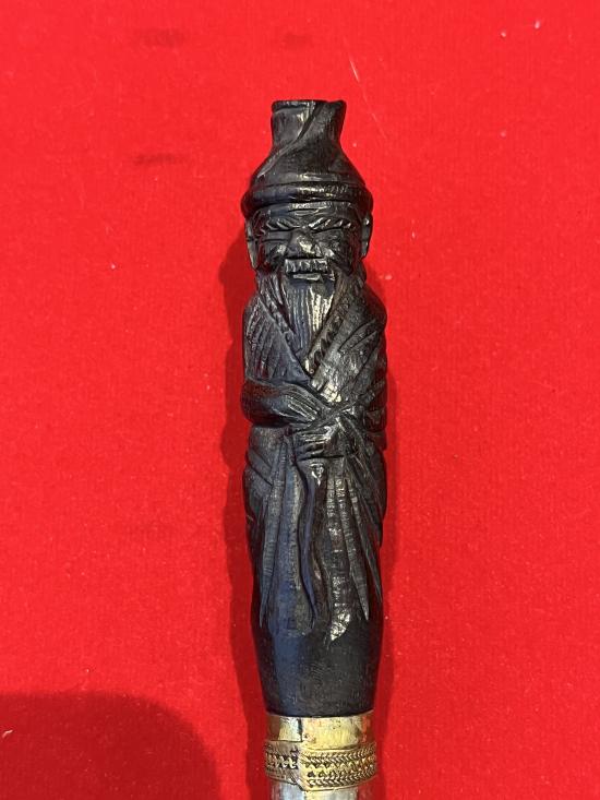 มีดด้ามฤาษีแกะ วัดเกาะเค็ดนอก ปราจีนบุรี