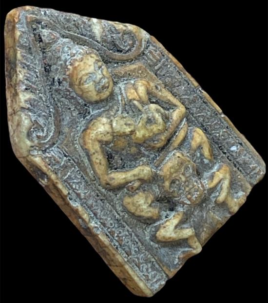 ขุนแผนทรงโหงพรายอุ้มกุมาร พิมพ์หน้าเทวดา ดาบตรง ยุคต้นปี2500 หลวงพ่อกวย ชุตินธโร วัดโฆตาราม