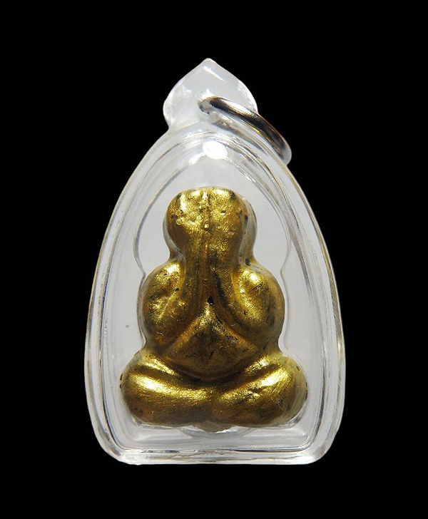 พระปิดตาเงินไหลมา วัดซับลำใย ปิดทองกรรมการ ปี2542 หลวงปู่หมุ น จ.ศรีสะเกษ ปลุกเสก ก้นฝั่งตะกรุด อุดเ