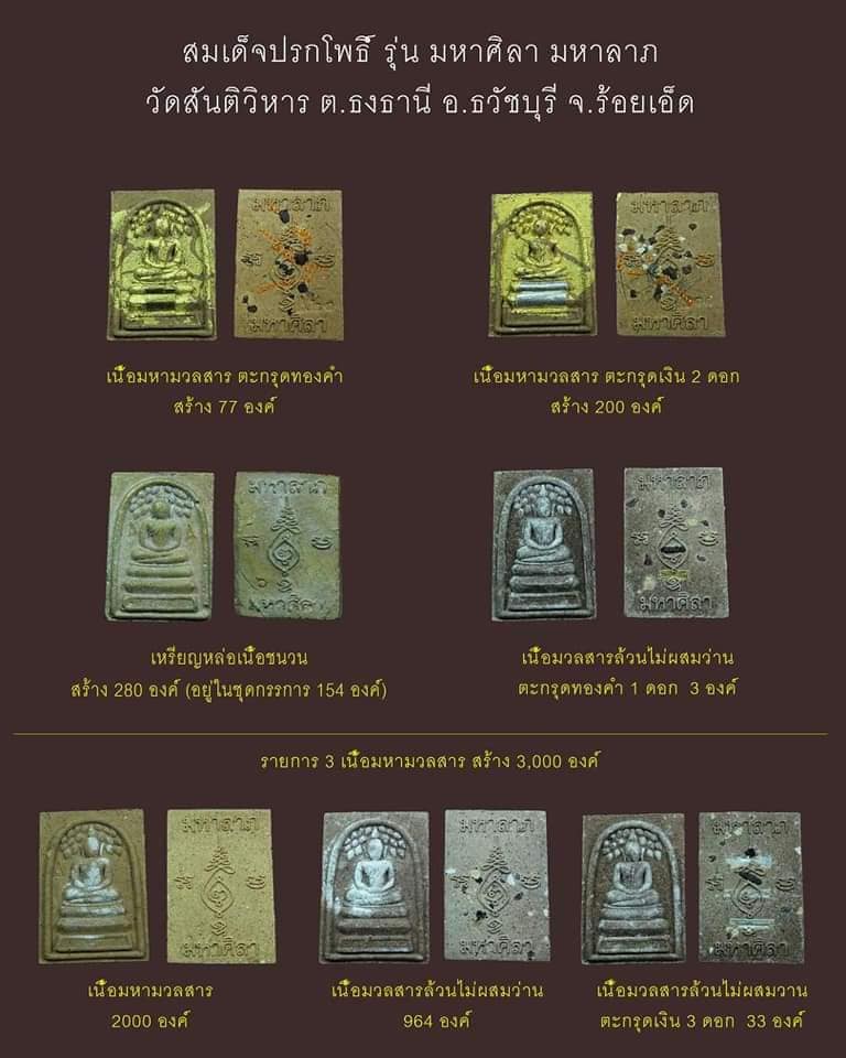 สมเด็จปรกโพธิ์"มหาลาภมหาศิลา"หลวงปู่มหาศิลา สิริจันโท