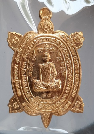เหรียญพญาเต่าเรือน หลวงปู่ทองสา วัดสิงห์ทอง จ.นครพนม ปี2562 เนื้อทองทิพย์ เลข74
