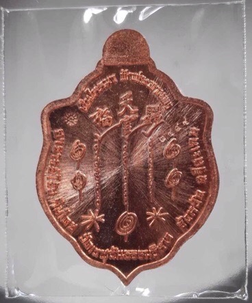 เหรียญมังกรคู่ เซียนแปะโรงสี หลวงปู่อุดมทรัพย์ วัดเวฬุวันฯ จ.ศรีสะเกษ ปี2563 เนื้อทองแดง เลข3494