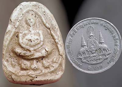 *พิมพ์สังกัจจายน์วัดเงินคลองเตย ผงอินโดจีน ปี๒๔๘๕ หลวงพ่อสุพจน์ วัดสุทัศน์ฯ*