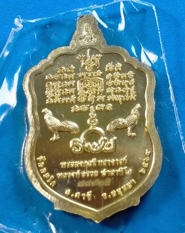 เหรียญที่ระลึก รวย 99 หลวงพ่อรวย ปาสาทิโก วัดตะโก อยุธยา 2564 เนื้อทองทิพย์