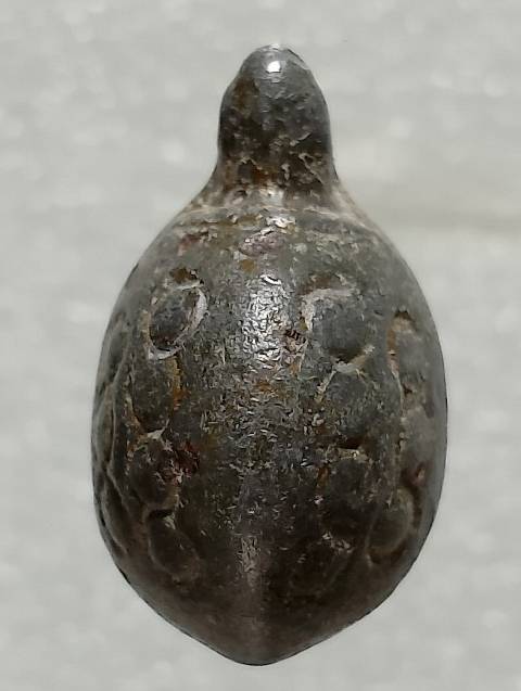 พญาเต่าเรือน เนื้อชินตะกั่ว ตอกโค้ต เก่า  มีจาร  