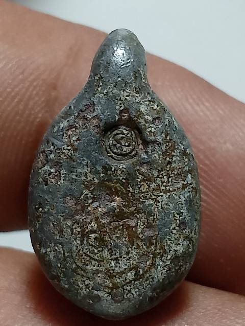 พญาเต่าเรือน เนื้อชินตะกั่ว ตอกโค้ต เก่า  มีจาร  