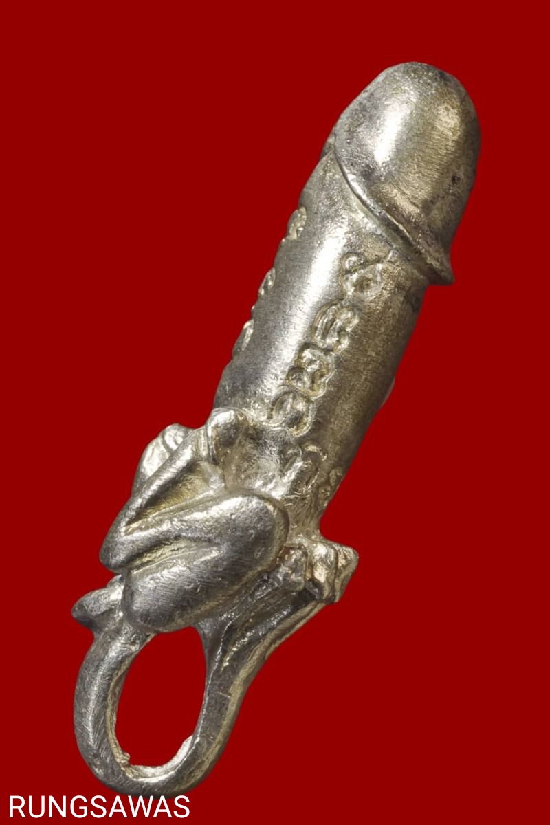 ปลัดขิก หลวงพ่อยิด เนื้อเงิน รุ่นสร้างอาคาร โรงพยาบาลเขาย้อย เพชรบุรี ปี 37 สภาพสวย ตอกโค๊ต  