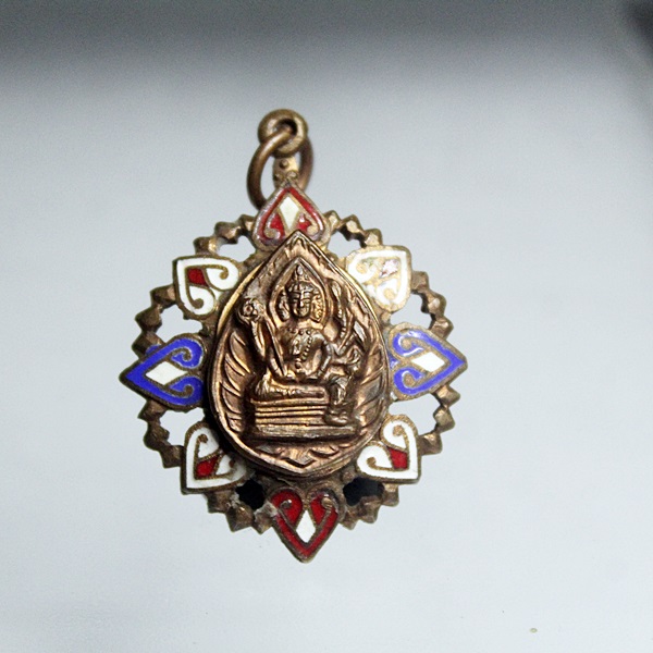 A333 เข็มกลัด เหรียญขวัญถุง พระพรหม พิมพ์หยดน้ำ